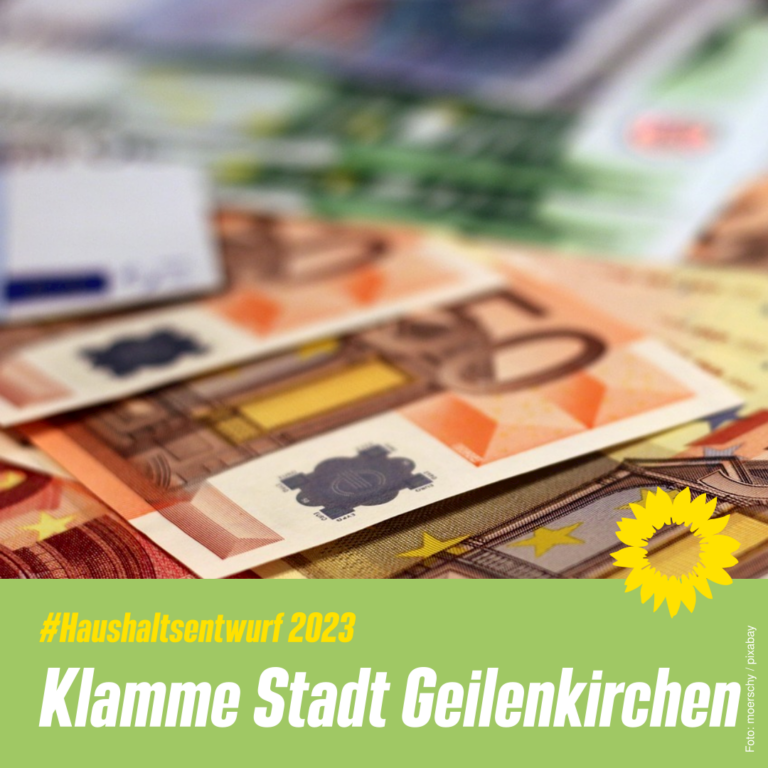 Grüner Rotstift am Haushaltsentwurf 2023